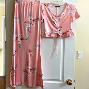 Floral two piece summer set in size M